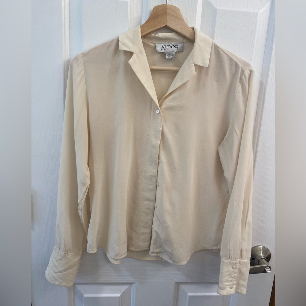 Alfani Silk Button Down Shirt